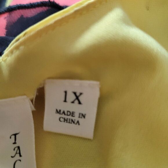 Womens Tacera Dress Sleeveless Tiered Sheer Maxi Vibrant Chevron Zig Zag Sz 1X - Picture 3 of 4